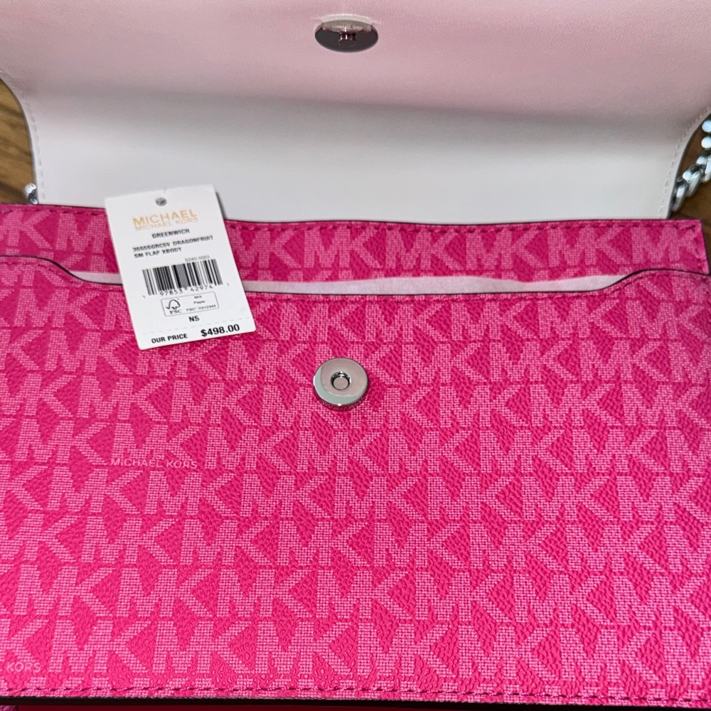 Michael Kors Fuchsia and White Crossbody Bag - Picture 5 of 5